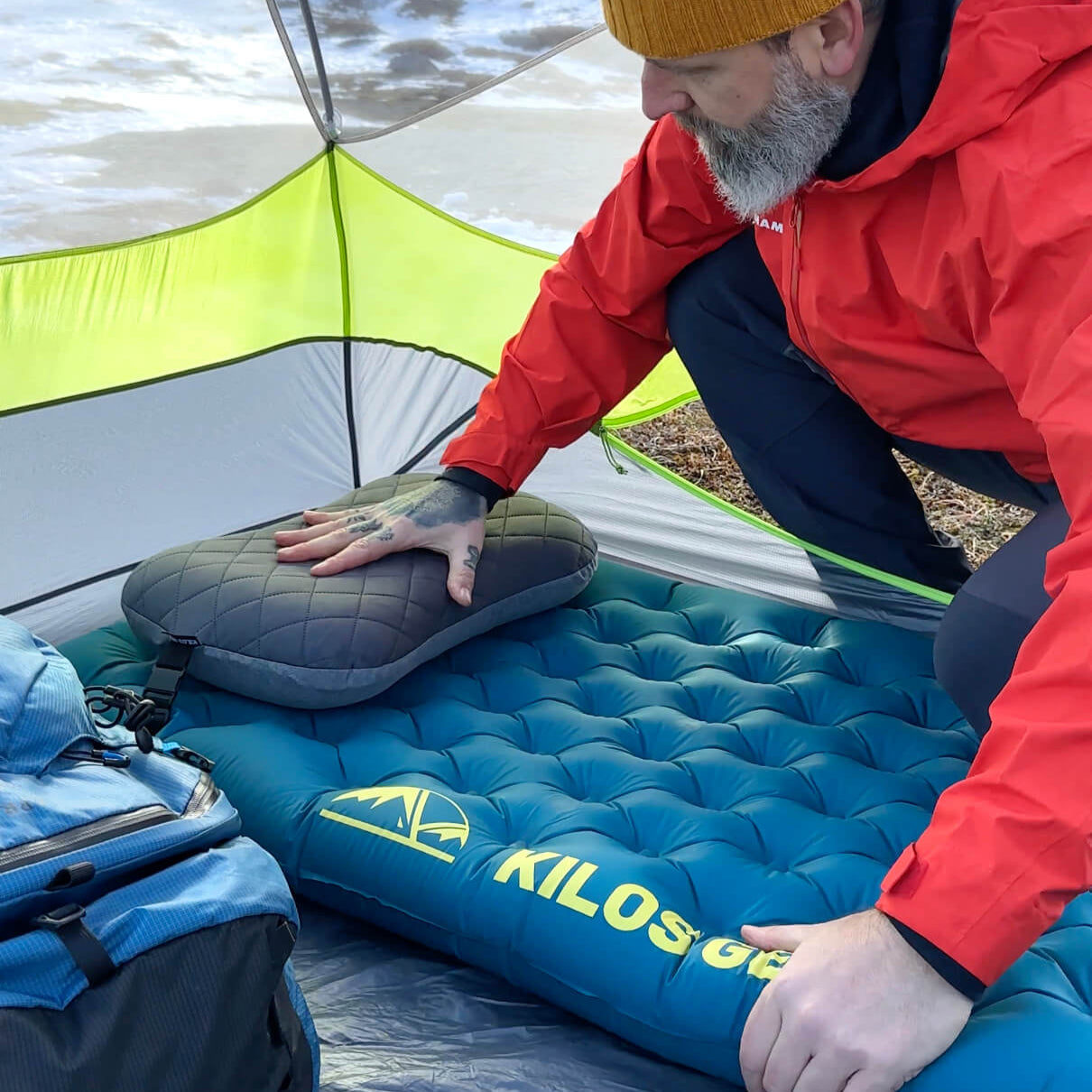 Ultraleichtes aufblasbares Campingkissen